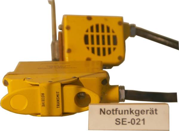 Notfunkgerät SE-021 SARBE, Aufnahme aus dem Fliegermuseum Dübendorf